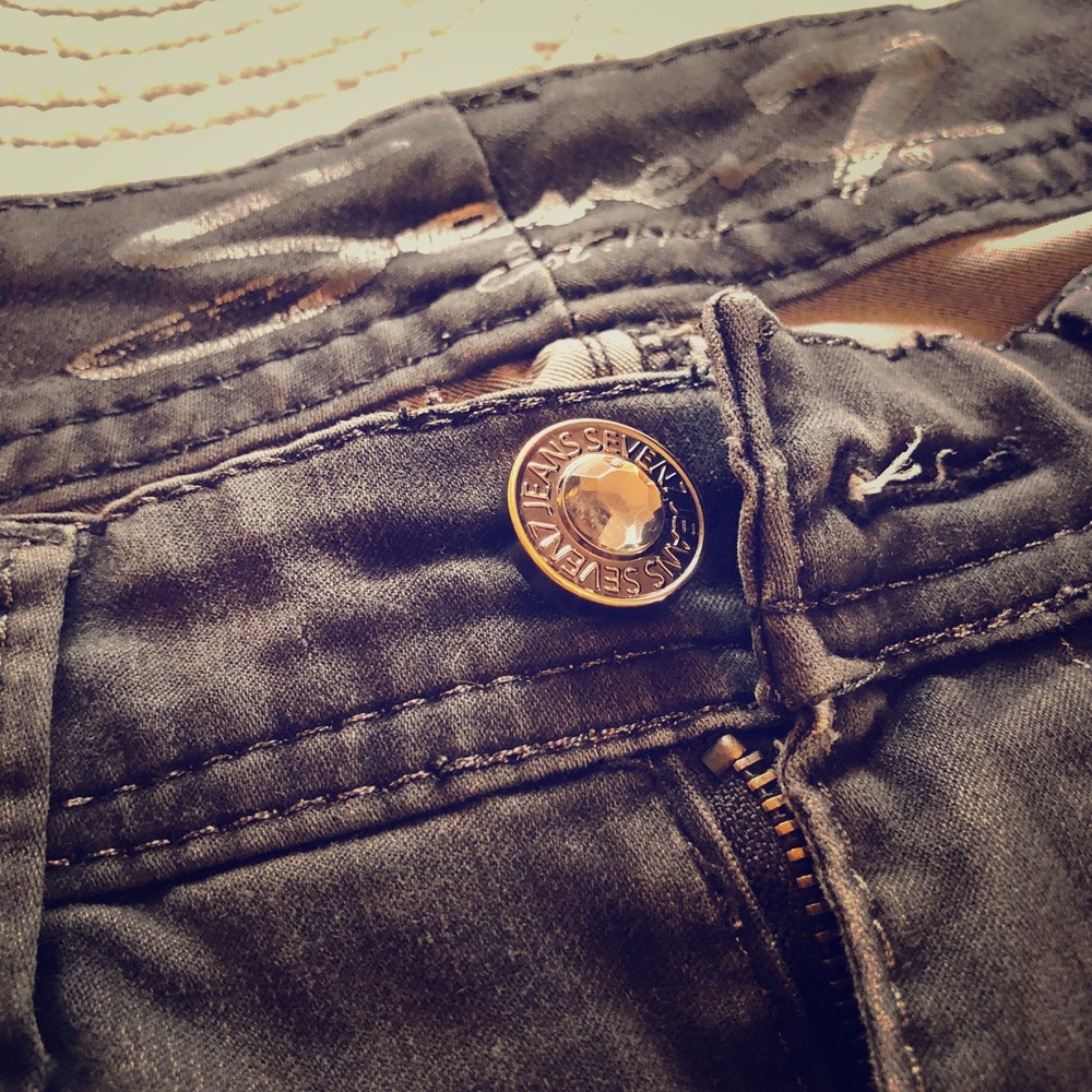 Seven black stretch jeans